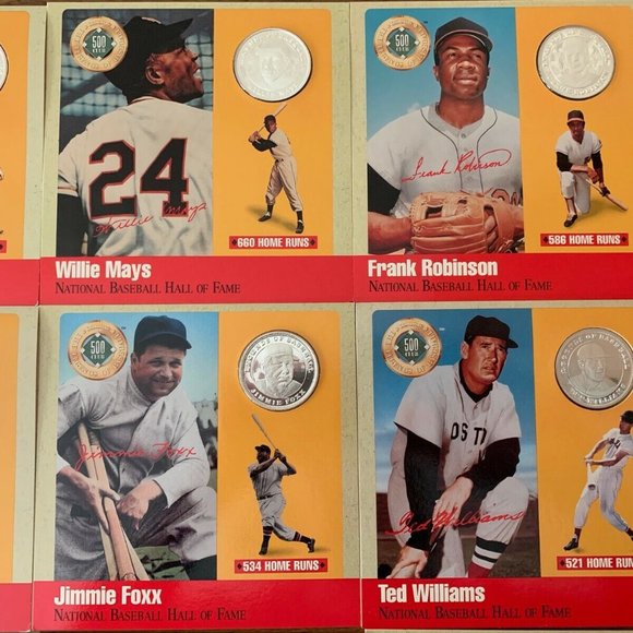 Hall of Fame Legends of Baseball 500HR .999 Silver Coin Set - Picture 2 of 7